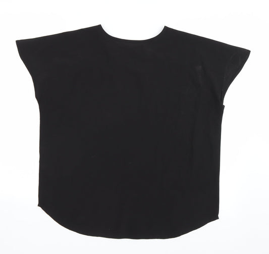 Boohoo Womens Black Basic T-Shirt Size 10