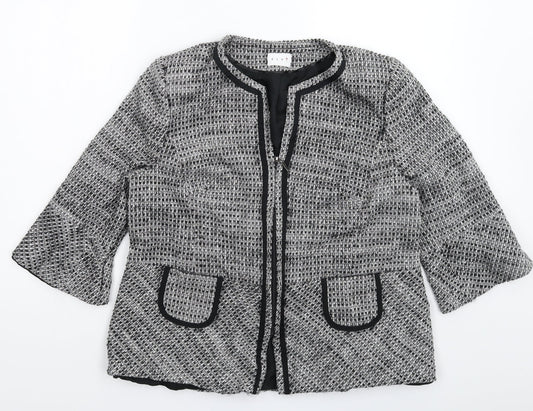 ELVI Womens Grey Jacket Size 16