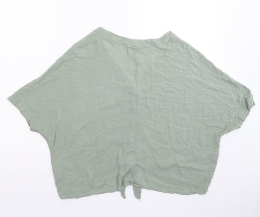 Primark Womens Green Basic Button-Up Size 14