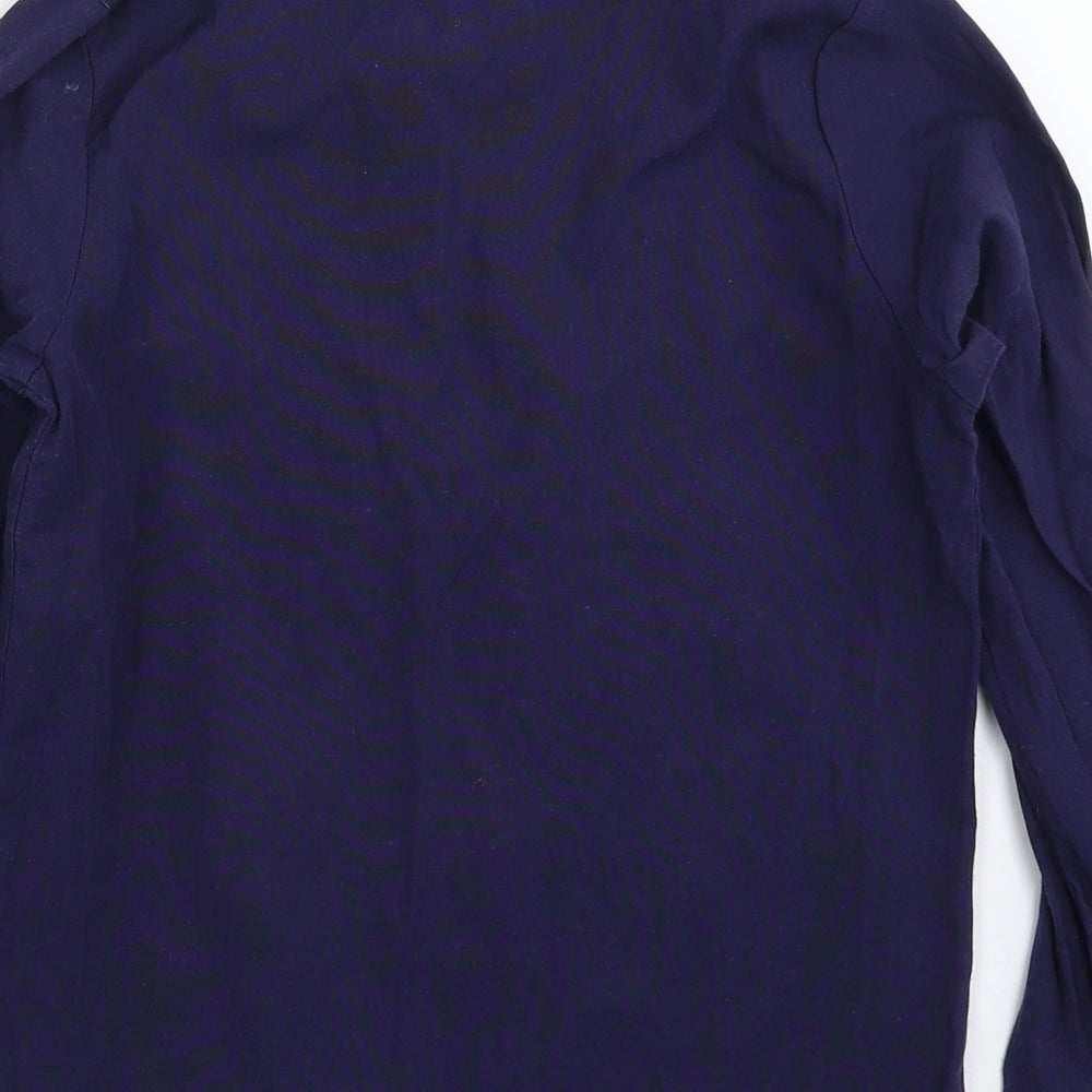 Brand and care label for Forhan boys’ blue basic button-up, size 10-11, years