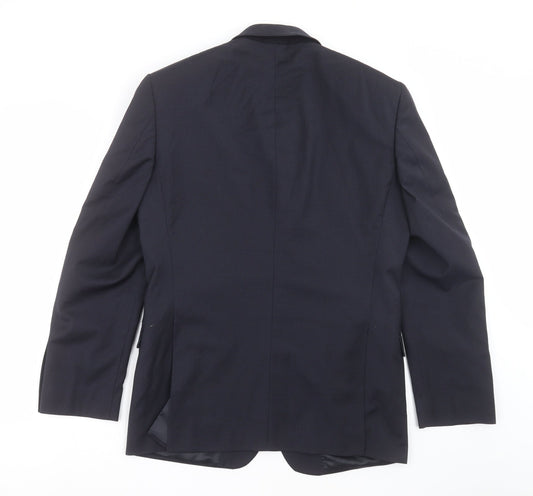 Mens UK Size 40 Blazer Regular Blue Suit Jacket