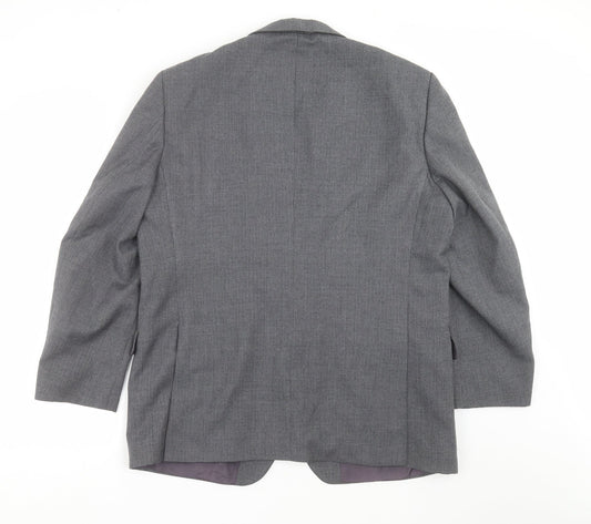 Mens UK Size 46 Preworn Regular Grey Suit Jacket