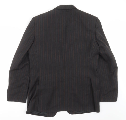 F&F Mens Grey Striped  Jacket Suit Jacket Size 42