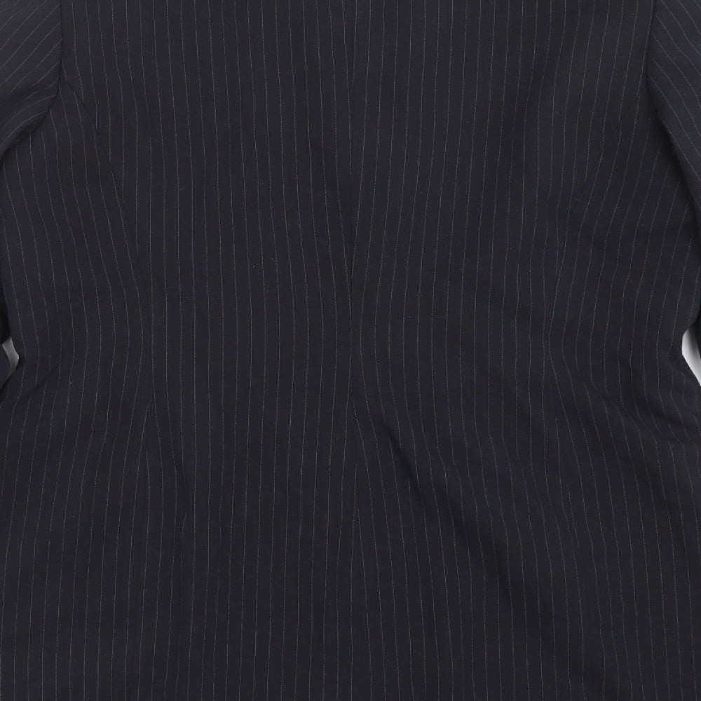 Dorothy Perkins Womens Blue Striped Jacket Suit Jacket Size 16