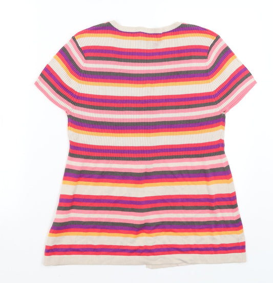 Womens UK Size XL M&Co Pink Cardigan Jumper