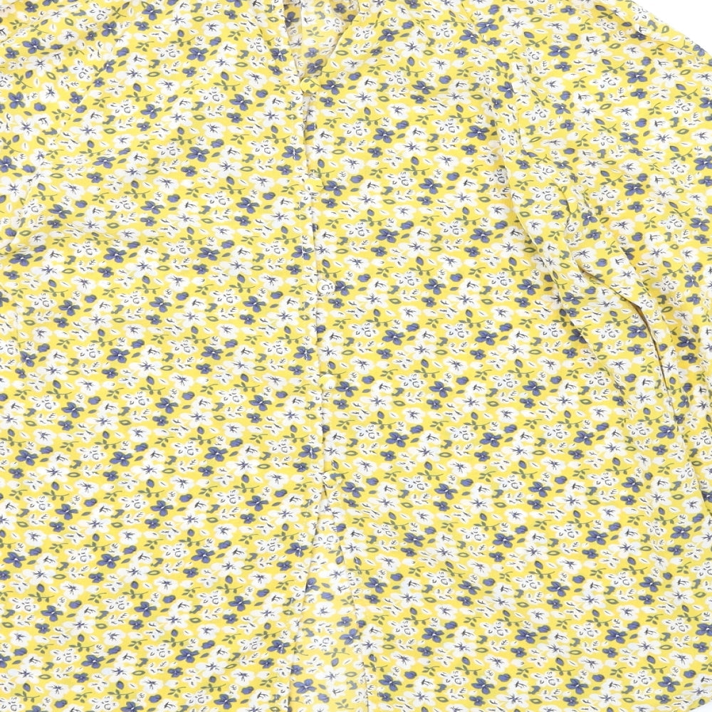 Womens UK Size 4 Glamorous Yellow Basic Blouse