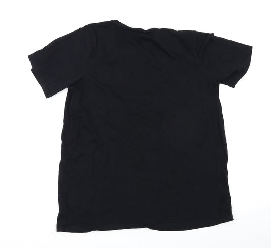 Womens UK Size M H&M Black Basic T-Shirt