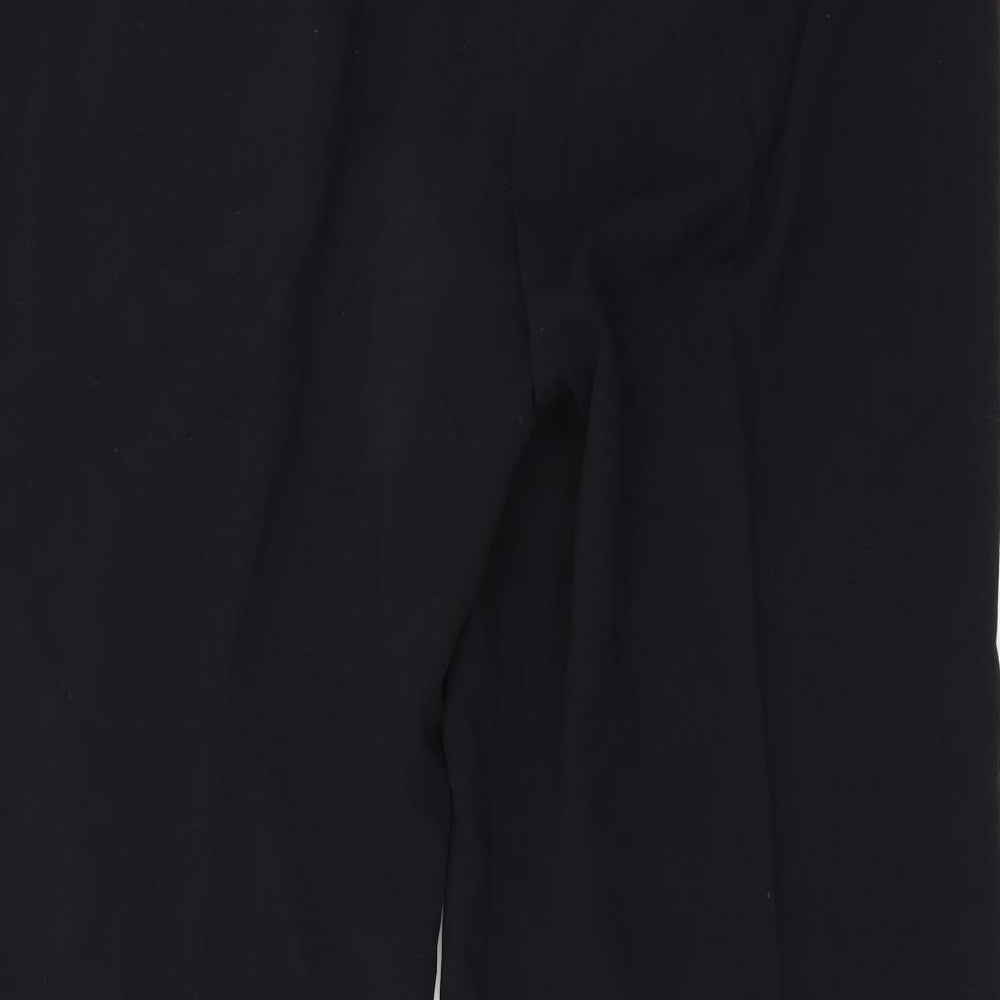 Womens UK Size 38 Preworn Regular Fit Black Trousers