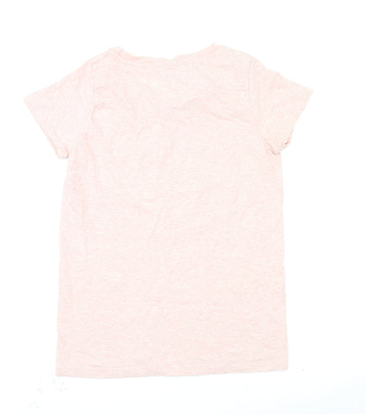 Womens UK Size S Preworn Pink Basic T-Shirt