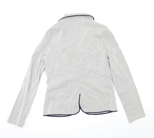 George Womens Grey Striped Jacket Size 10