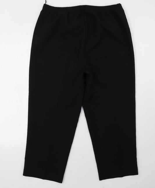 BM Womens Black Trousers Size 16 L30 in