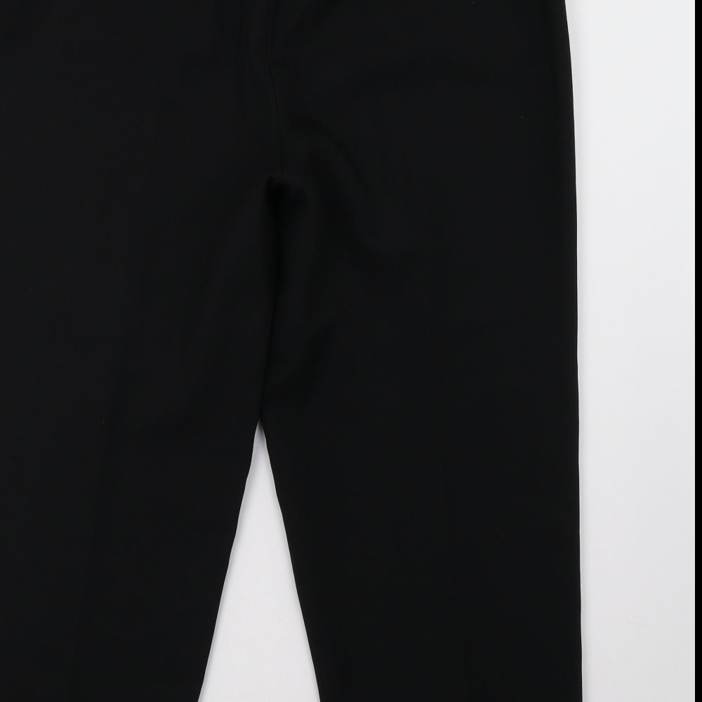 Brand and care label for Bonmarché women’s black trousers, size UK 16, 30-inch leg