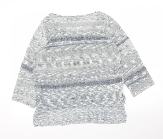 Just Elegance Womens Blue Pullover Jumper Size S