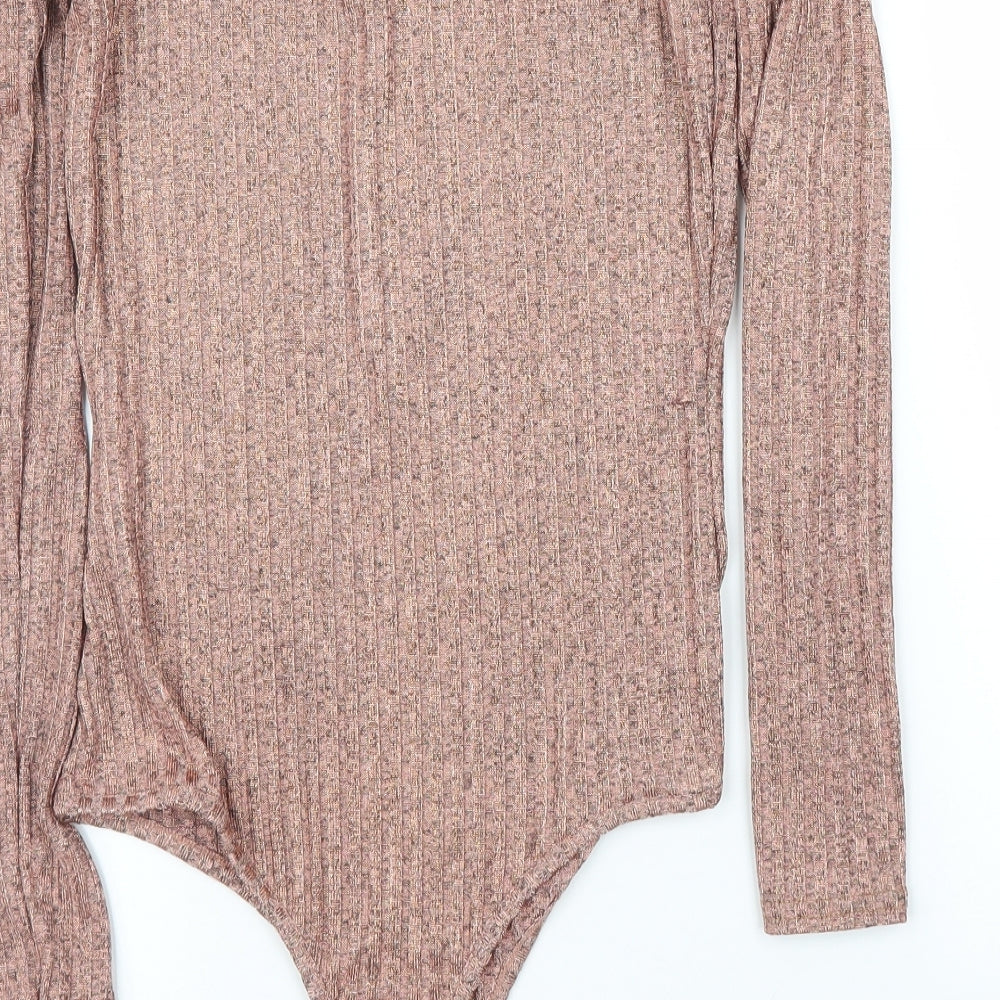 PRETTYLITTLETHING Womens Pink Leotard One-Piece Size 10