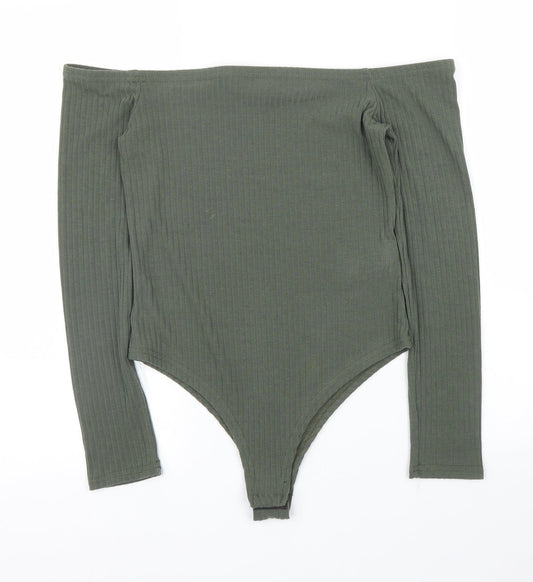 Womens UK Size 10 New Look One-Piece Green Leotard