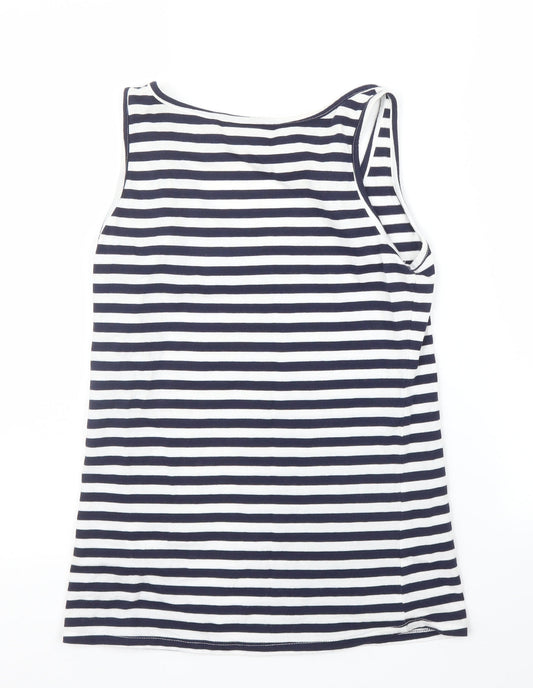 Lee Cooper Womens Blue Striped Basic Tank Size 10