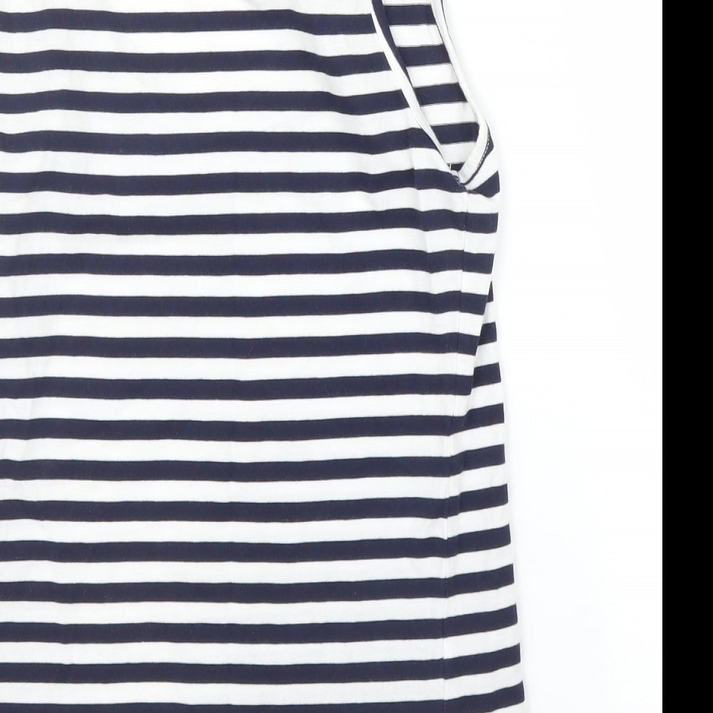 Lee Cooper Womens Blue Striped Basic Tank Size 10