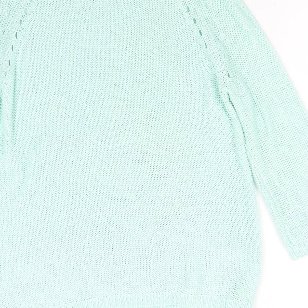 Womens UK Size M H&M Green Pullover Jumper