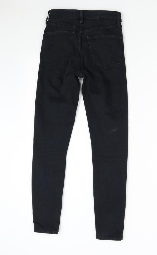 Topshop Womens Black Denim Skinny Jeans Size 25 L26 in