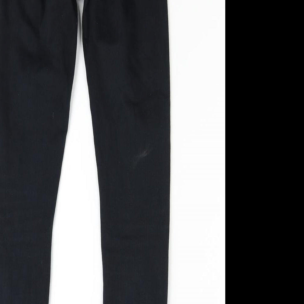 Topshop Womens Black Denim Skinny Jeans Size 25 L26 in