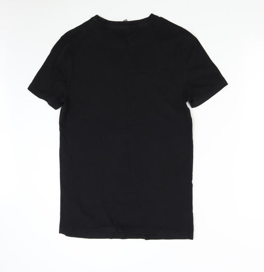 Womens UK Size L ASOS Black Basic T-Shirt