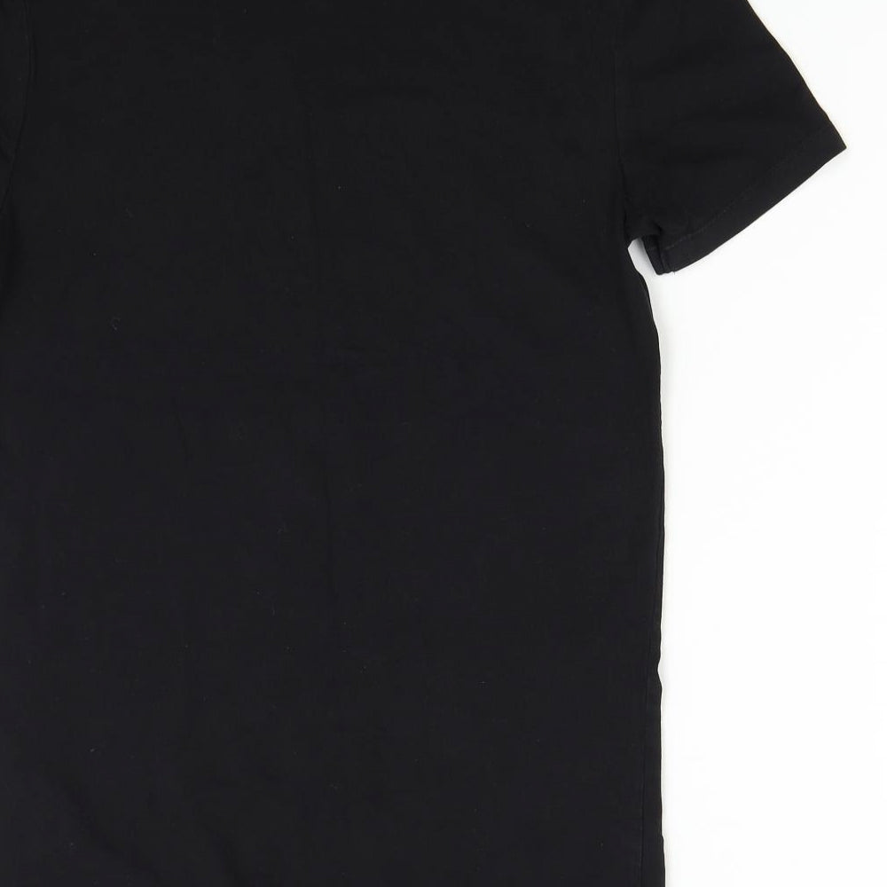 Womens UK Size L ASOS Black Basic T-Shirt