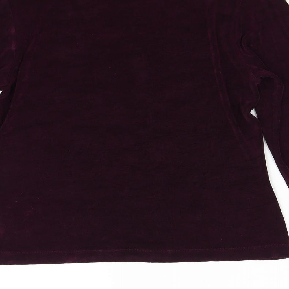 Brand and care label for WEEKENDERS women’s red jumper, size S