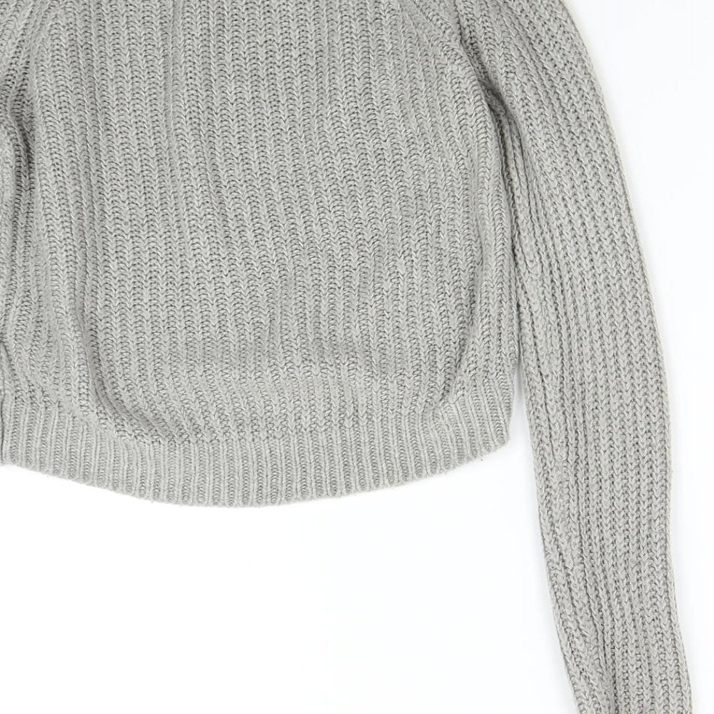 Womens UK Size 6 New Look Grey Pullover Jumper