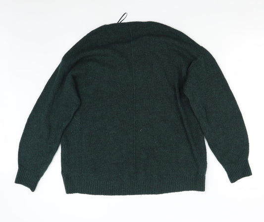 H&M Mens Green Knit Pullover Jumper Size S