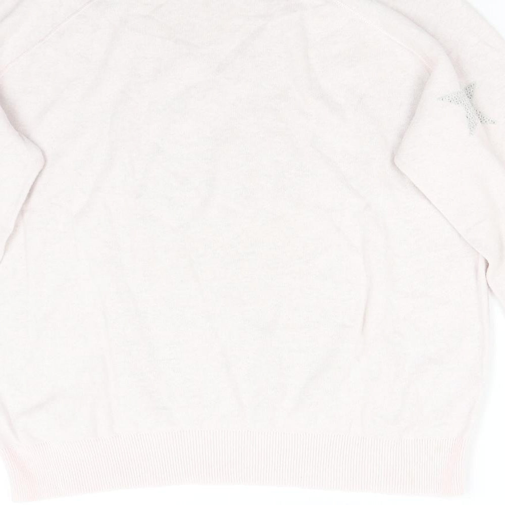 Womens UK Size L Preworn Pink Pullover Jumper