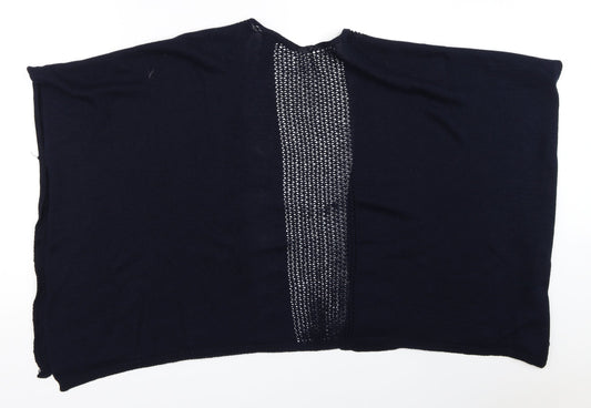 Womens UK Size One Size Marks and Spencer Blue Cape Jumper
