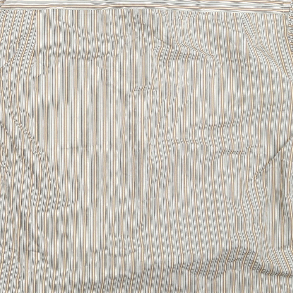 Brand and care label for Andre men’s beige striped button-up, size L