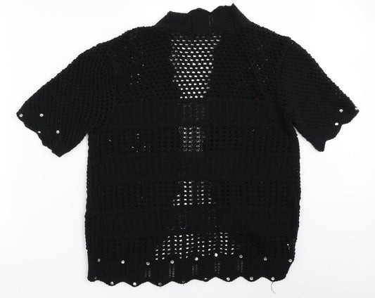 Womens UK Size M Whisper Black Cardigan Jumper