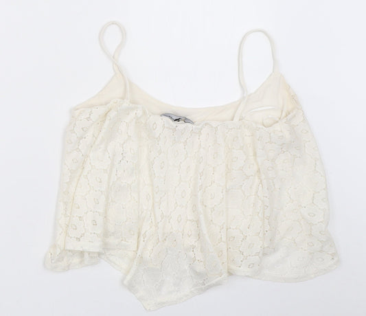 New Look Womens Ivory Camisole Blouse Size 14