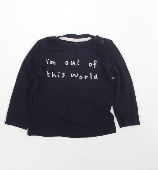 F&F Girls Blue Pullover Jumper Size 9-12 Months