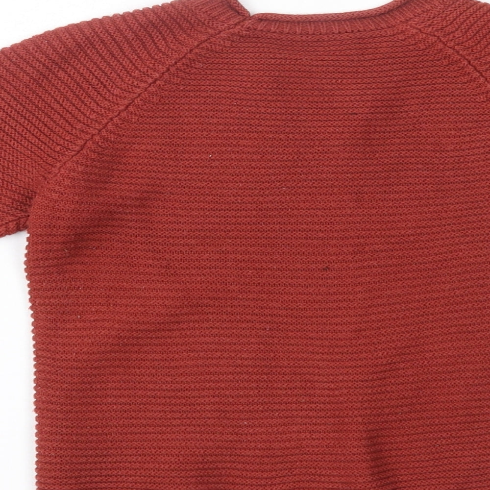 Brand and care label for Matalan boys’ brown jumper, size 3-4, years