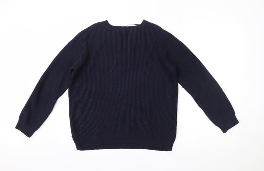 Womens UK Size M Papaya Blue Pullover Jumper
