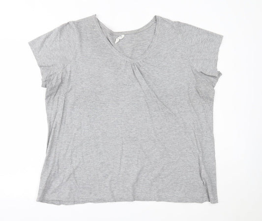 Additional front view of Preworn women’s grey t-shirt, size UK 20