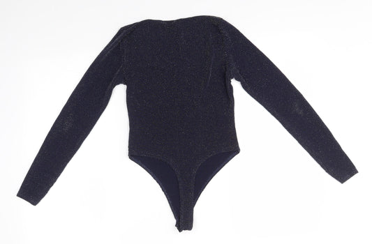 Boohoo Womens Blue   Bodysuit One-Piece Size 10