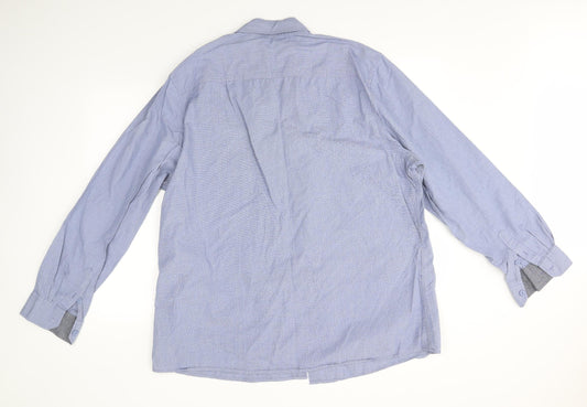 George Mens Blue Button-Up Size 2XL