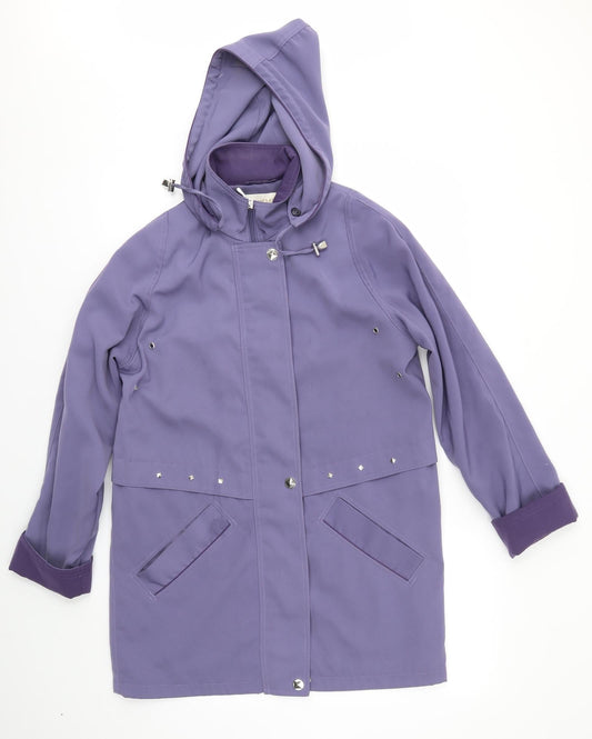 Womens UK Size 10 EWM Purple Overcoat
