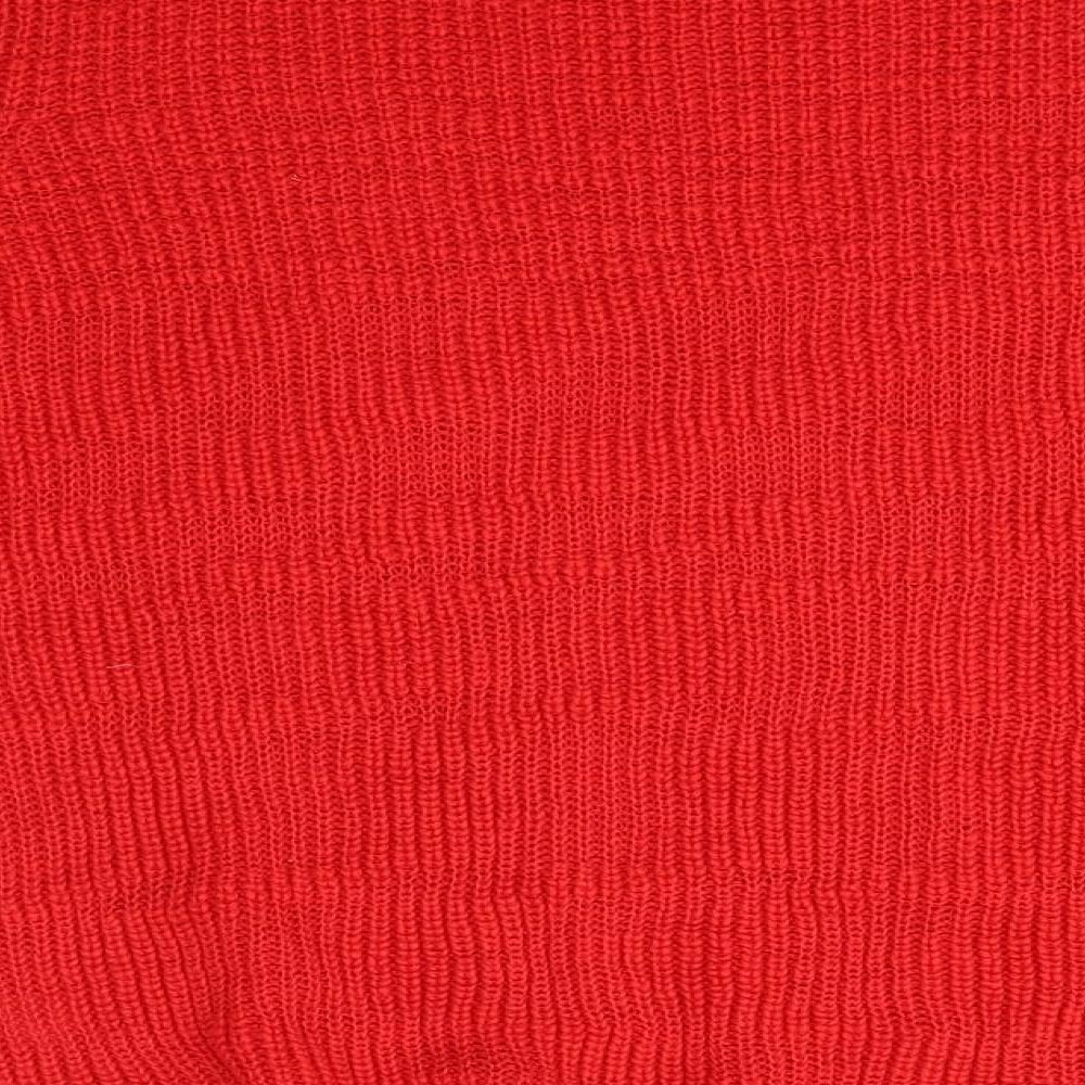 Womens UK Size M Matalan Red Henley Jumper