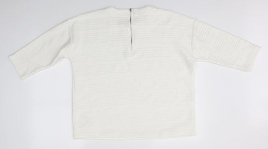 Womens UK Size 16 Matalan White Pullover Jumper