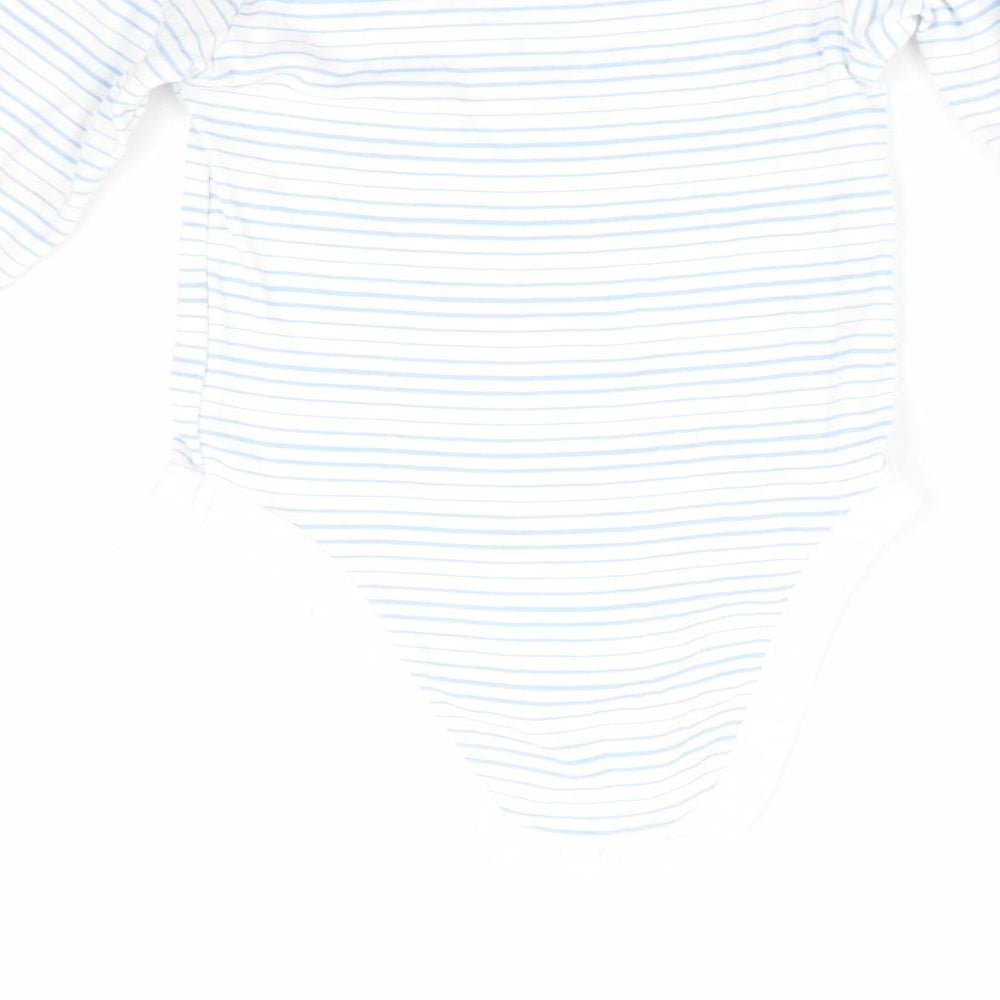 Florence and Fred Boys Blue Striped Romper One-Piece Size 12-18 Months