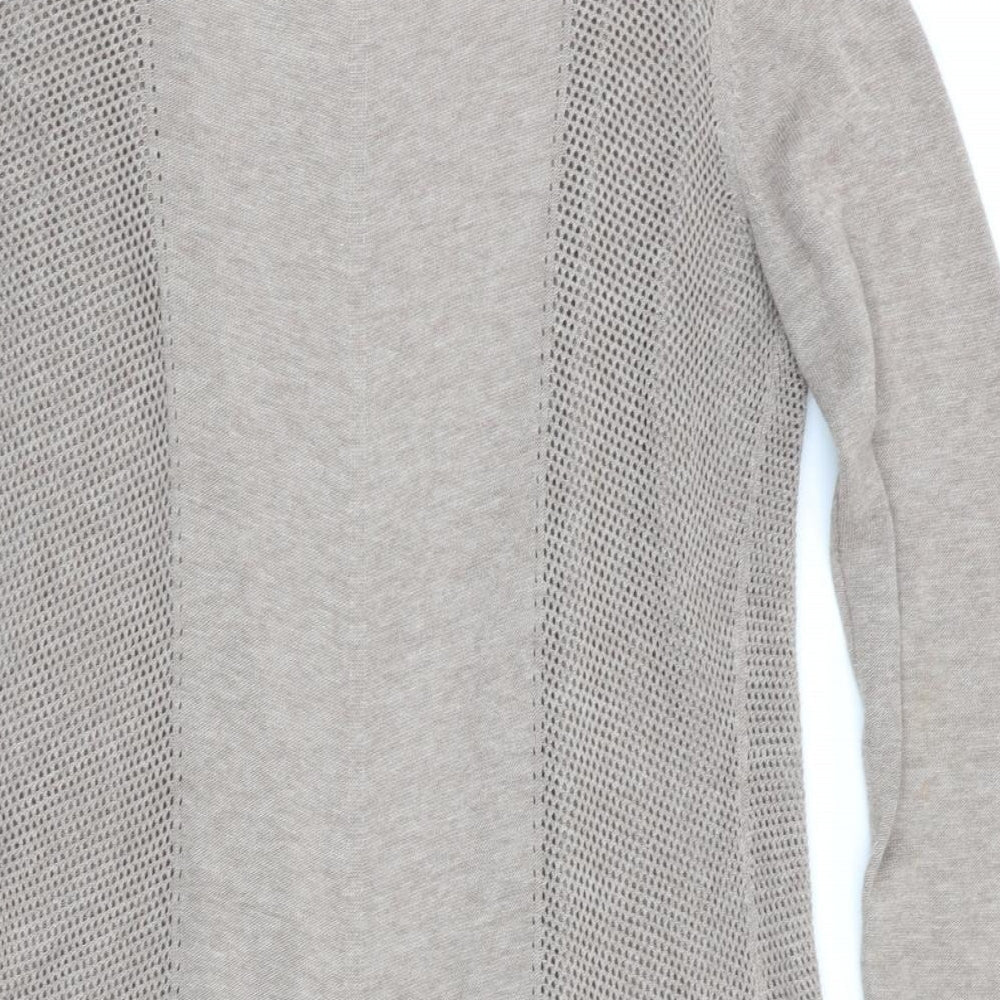 Bellini Womens Brown Cardigan Jumper Size S - Longline Cardigan Taupe