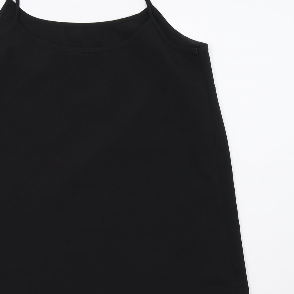 Brand and care label for Primark women’s black camisole tank, size UK 10