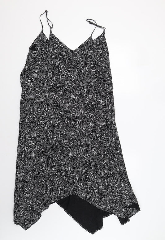 Papaya Womens Black Paisley Ball Gown Size 12
