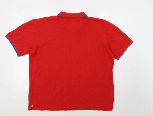 Russell Athletic Mens Red Polo Size L