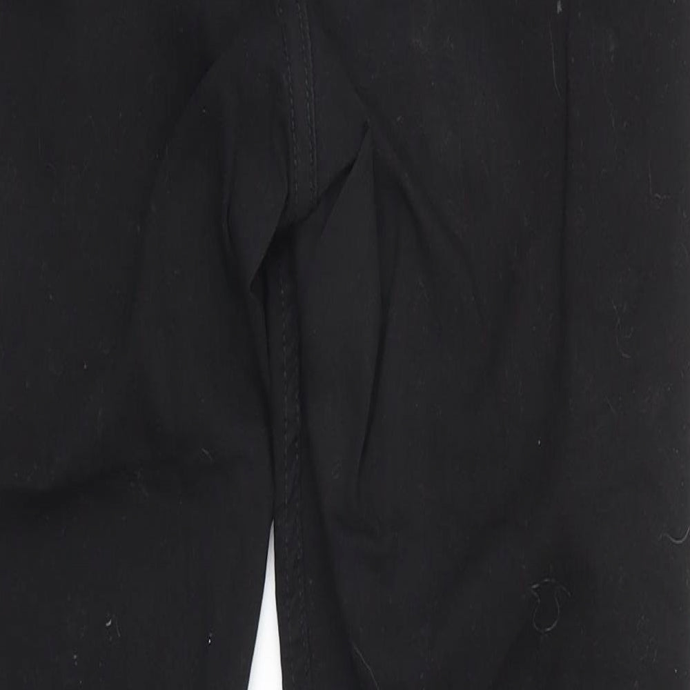 Brand and care label for New Look women’s black jegging jeans, size UK 10, 21-inch leg