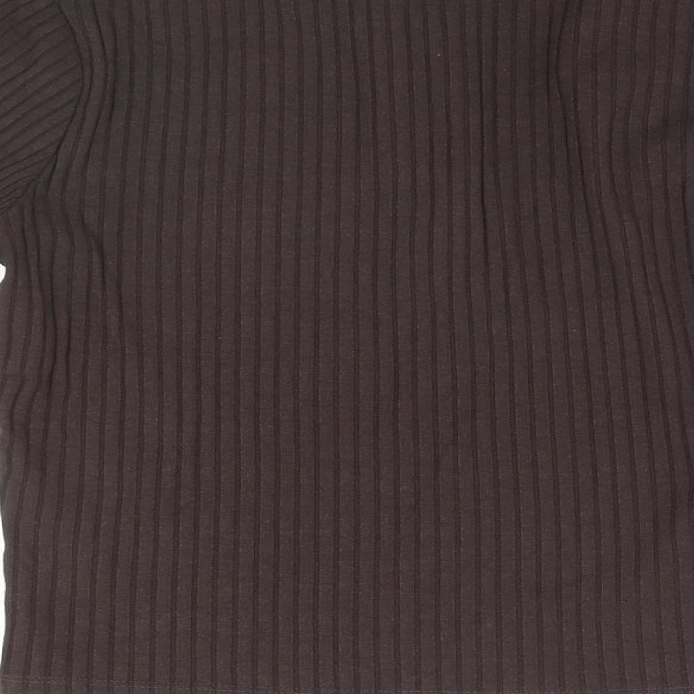MONKL Mens Brown Striped T-Shirt